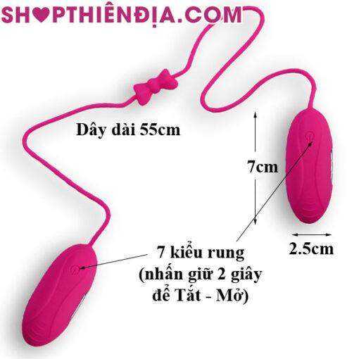 Sextoy có thiết kế tinh tế với 2 đầu nhỏ gọn, dễ dàng đi vào âm đạo của chị em